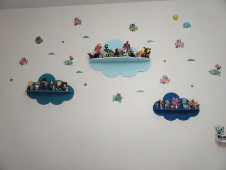 استیکر چوبی باروچین طرح حیوانات در آسمان