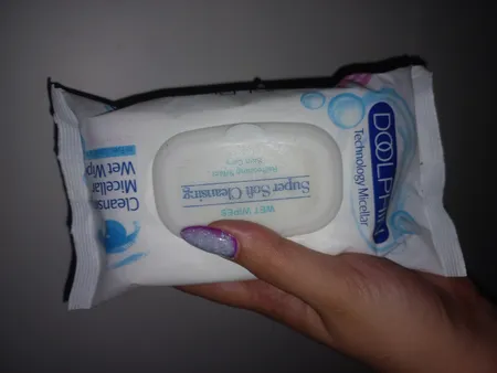 دستمال مرطوب پاک کننده آرایش دلفین مدل 001 بسته 60 عددی