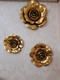 دیوارکوب طرح گل رز لوتوس کد R01 مجموعه 3 عددی