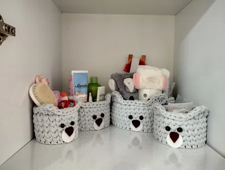 جعبه اسباب بازی کودک مدل خرس مجموعه 4 عددی