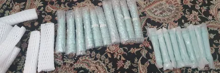 شمع دست ساز مدل قلمی طرح گل 10عددی