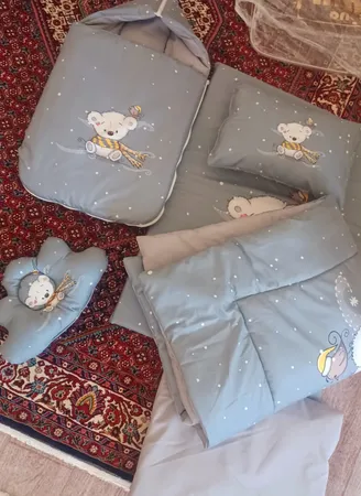 سرویس خواب مدل خرس شالدار مجموعه 6 عددی
