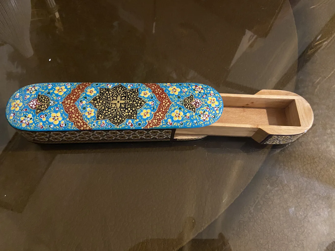 قلمدان خاتم کاری مدل کشویی کد 20