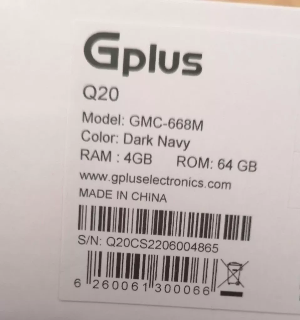 گوشی موبایل جی پلاس مدل Q20 دو سیم کارت ظرفیت 64 گیگابایت و رم 4 گیگابایت