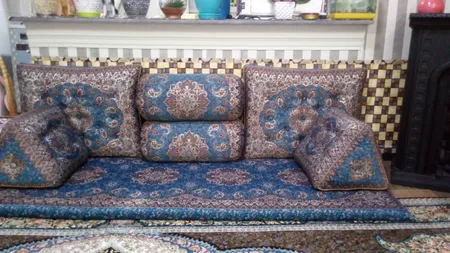 ست 7 تکه پشتی ترمه مدل شاه نشین کد 3004