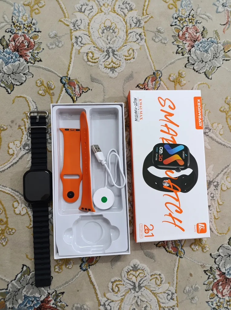 ساعت هوشمند ۴۱ میلی‌متری مدل KEQIWEAR kw61 max با بند سیلیکونی