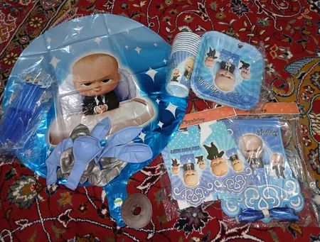 مجموعه 70 عددی تم تولد مستر تم طرح بچه رئیس پلاس