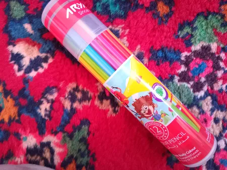 مداد رنگی 12 رنگ آریا مدل استوانه کد 3054