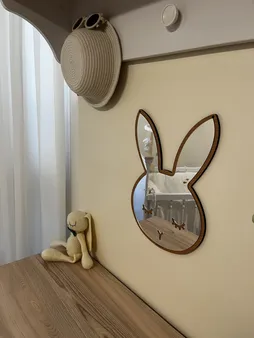 استیکر چوبی کودک باروچین مدل خرگوش آیینه ای کد m-2 مجموعه 2 عددی