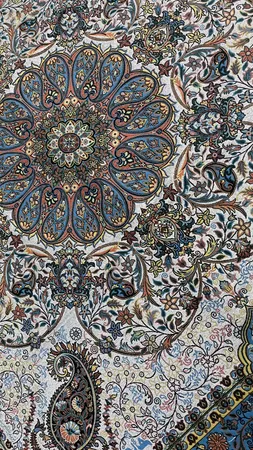 رومیزی ترمه نگین خاتم یزد طرح افشاری کد LMAB