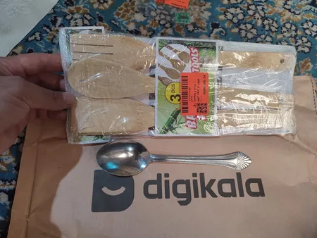 کفگیر چوبی کد AR92 مجموعه 3 عددی