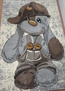 تجریه خرید فرش ماشینی ساوین طرح اتاق کودک کد 4059 زمینه کرم