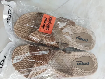 دمپایی زنانه پاپا مدل حصیری K1-GD