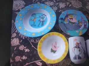 تجریه خرید سرویس غذاخوری 5 پارچه کودک چینی زرین ایران مدل باب اسفنجی درجه عالی