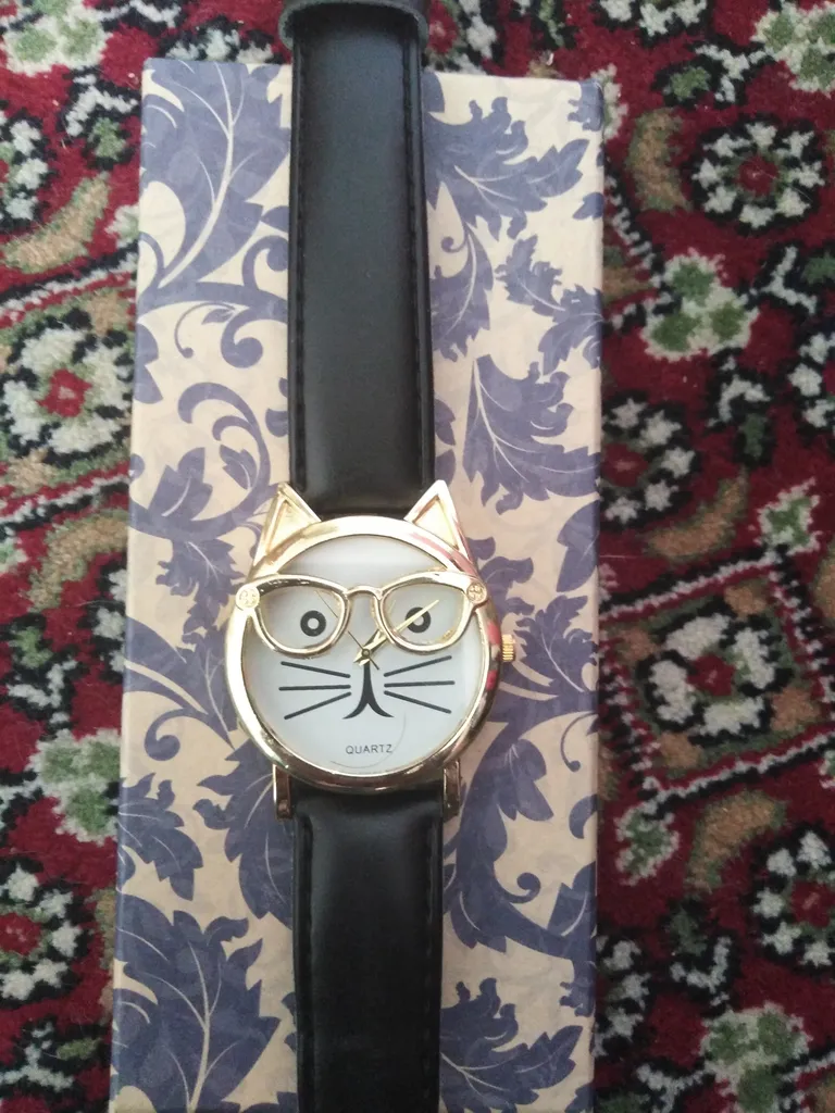 ساعت مچی عقربه ای زنانه مویا طرح گربه 005