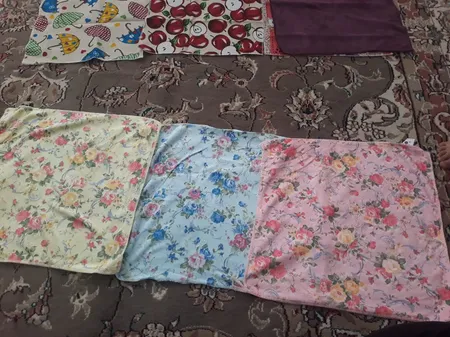 دستمال آشپزخانه مدل حوله ای نانو گلدار مجموعه 3 عددی