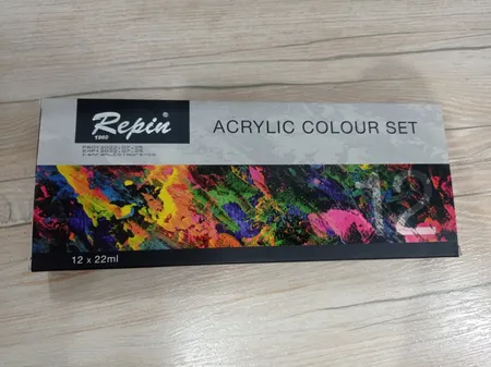 رنگ اکریلیک 12 رنگ رپین مدل 901006 حجم 22 میلی لیتر