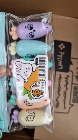 ماژیک علامت گذار مدل پاستلی طرح هویج بسته 6 عددی