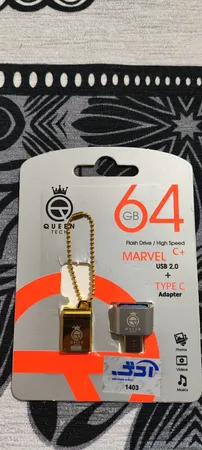 فلش مموری کوئین تک مدل MARVEL C-PLUS ظرفیت 64 گیگابایت به همراه  مبدل USB-TYPE C