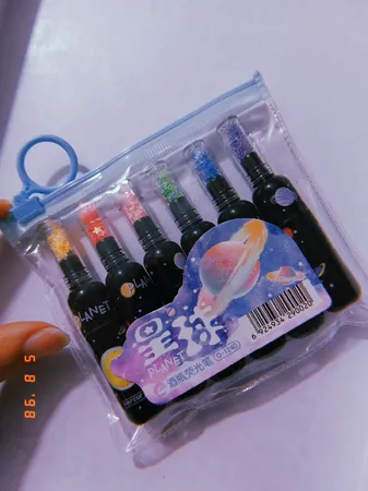 ماژیک علامت گذار طرح کهکشانی مجموعه 6 عددی