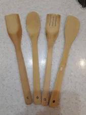 تجریه خرید سرویس 4 پارچه کفگیر و چنگال بامبو مدل KS1