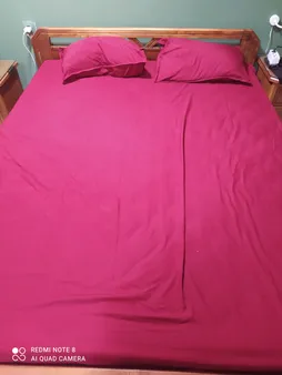 سرویس ملحفه هانی مدل Plain دو نفره سه تکه