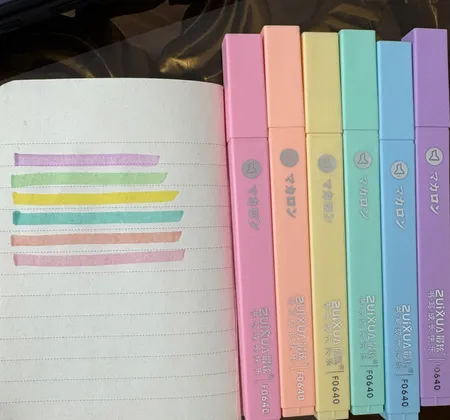 ماژیک علامت گذار ژیخوآ مدل پاستیلی بسته 6 عددی