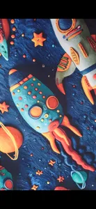 تجریه خرید پارچه ملحفه عرض 1.5 متر پارچه باما طرح سه بعدی فضایی کهکشهان کد 5013492