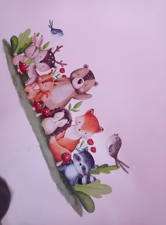 استیکر دیواری کودک راتیانا مدل جنگل حیوانات 2