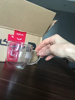 لیوان مدل دوجداره دسته دار کد 250 بسته 2 عددی