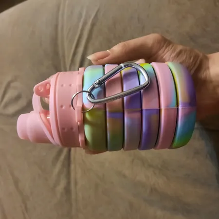 قمقمه مدل سلیکونی تاشو گنجایش 0.5 لیتر