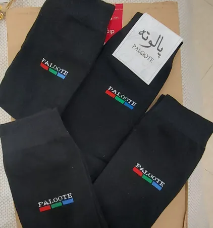 جوراب ساق بلند مردانه پالوته مدل PM-WIN-BLK-6666