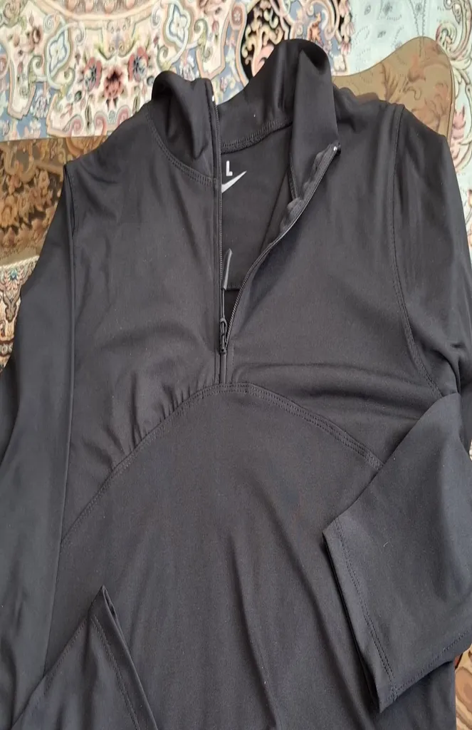 تی شرت آستین بلند ورزشی زنانه مدل نیم زیپ