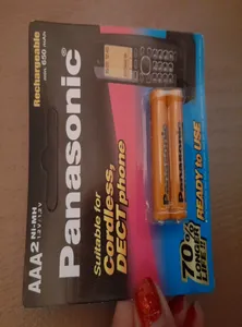 تجریه خرید باتری نیم قلمی قابل شارژ تلفن بی سیم پاناسونیک مدل (Ni-MH/HHR-65AAAB(HRMR03 بسته دو عددی