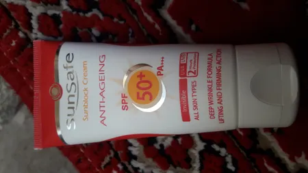 کرم ضدآفتاب و ضدچروک سان‌سیف، حجم 50 میلی‌لیتر