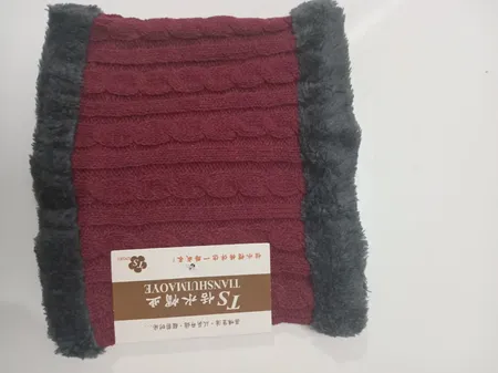 شال گردن بافتنی مدل یقه ای داخل خز