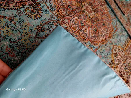 سجاده جانماز ترمه نگین خاتم طرح افشاری کد SBZ