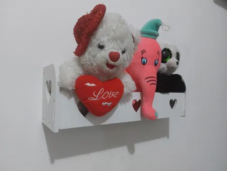 شلف دیواری اتاق کودک چکاوک مدل قلب