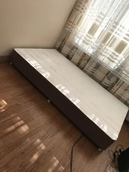 تخت خواب یک نفره آسایش باکس مدل AK147 سایز 200 × 120 سانتی متر