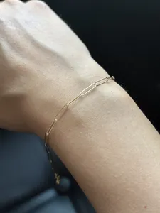 تجریه خرید دستبند زنجیری طلا 18 عیار زنانه ناریا مدل هرمس کد M11