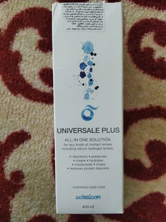 محلول شستشوی لنز شالکون مدل Universal Plus حجم 400 میلی لیتر