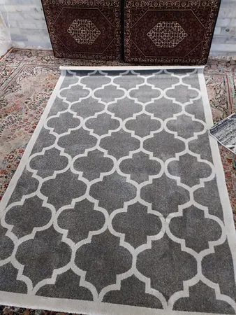 فرش ماشینی ساوین کد 4045 زمینه طوسی