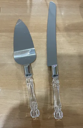 ست کارد و کفگیر سرو کیک مدل کریستال کد 7