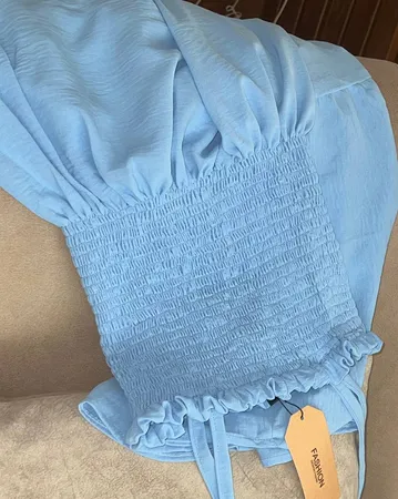 پیراهن ساحلی زنانه مدل تابستانی رنگ آبی