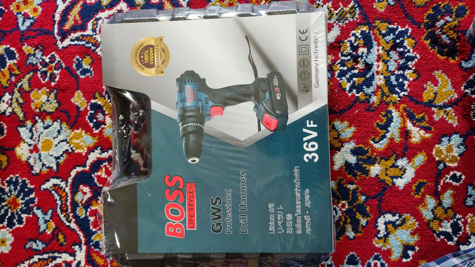 دریل چکشی شارژی باس مدل 6070 مجموعه 28 عددی