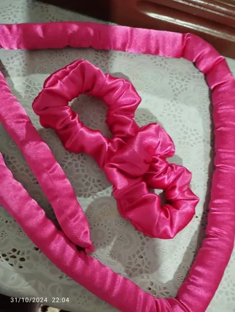 بیگودی مو مدل پرنسس طرح روبان به همراه کش مو بسته 2 عددی