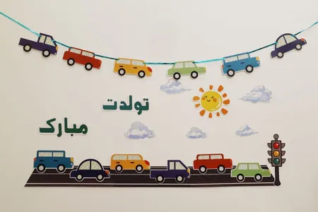 تم تولد مدل ماشین کارتونی مجموعه ۲۰ عددی