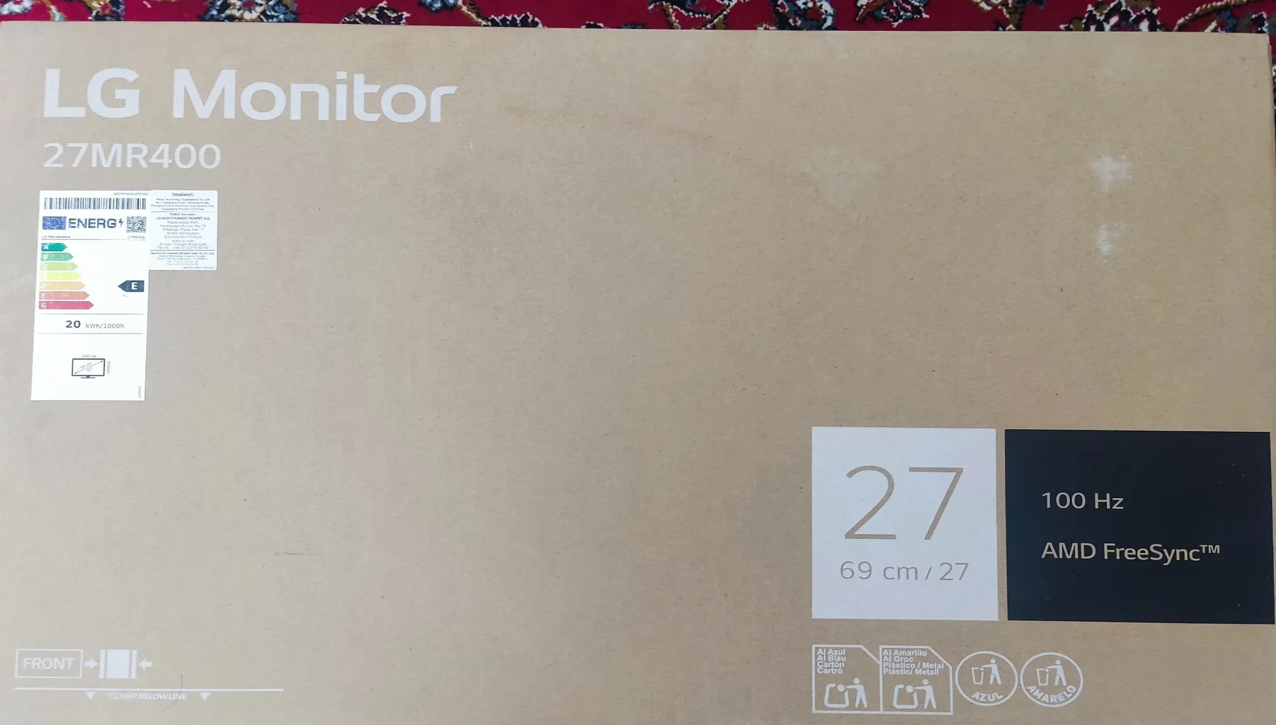 مانیتور 27 اینچ ال جی مدل 27MR400-B