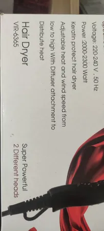 سشوار ویداس مدل WIR-6365