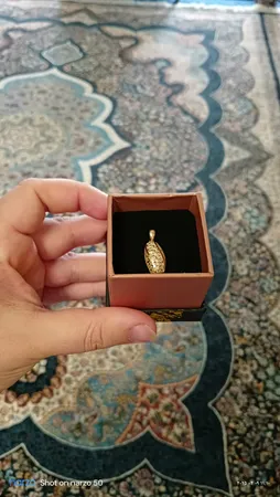 آویز گردنبند طلا 18 عیار زنانه طلای مستجابی مدل آوا کد 6758